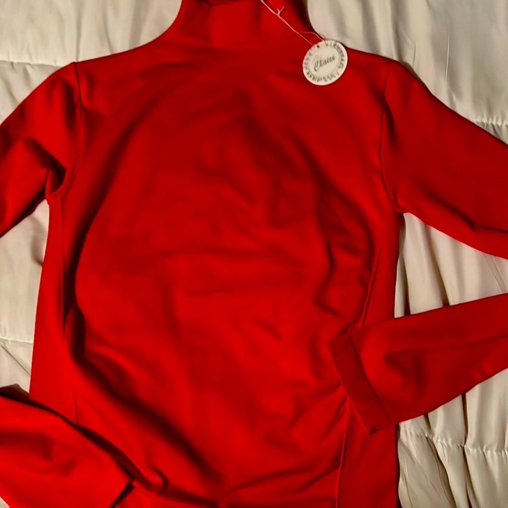 Choice Red Long Sleeve Tee with Turtleneck
